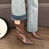 Women High Heel Ankle Boots Sexy Stilettos Shoes Pointed Toe Designer Autumn New 2024 Trend Elegant Leather Pumps Botas Mujer
