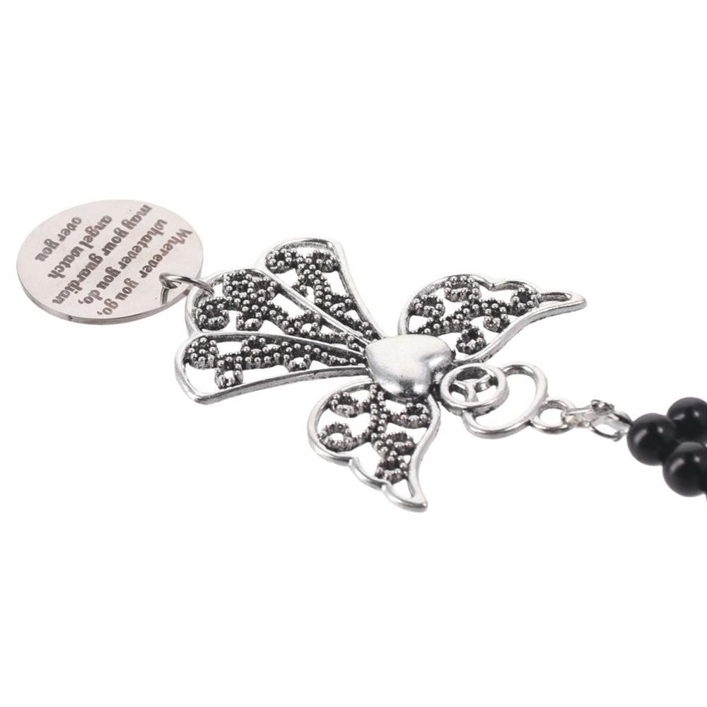 Серебряный кулон в виде ангела, подвеска для автомобиля в форме ангела, подвеска из нержавеющей стали для автомобильного зеркала, украшение, зеркало заднего вида, аксессуары