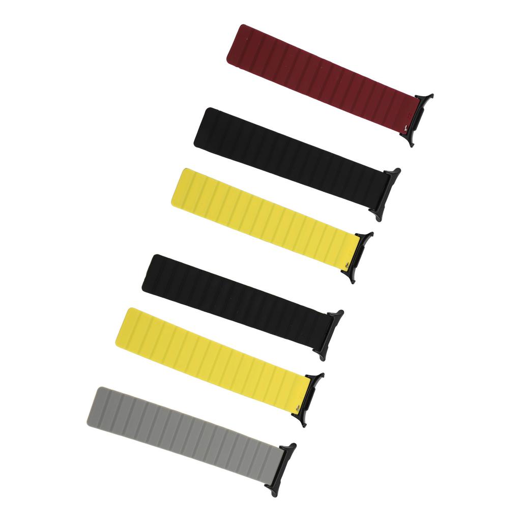 Magnetic Watch Band for Galaxy Watch 7 Ultra 47mm Water Resistant Soft Silicone Adjustable Replaceme