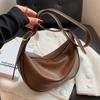 PU Leather Dumpling Shoulder Bags For Women Trendy Fashion Solid Color Small Crossbody Bags Casual Ladies Commuter Handbags