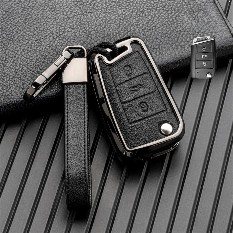 Чехол для ключей от автомобиля для Volkswagen VW Golf 7 Gti Mk7 R Touran Skoda Octavia 3 Superb Karoq Kodiaq Seat Leon Mk3 Ateca, аксессуары