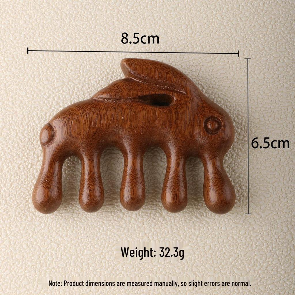 Массажная расческа из сандалового дерева: Портативный деревянный гребень для головы и меридианов сувенир