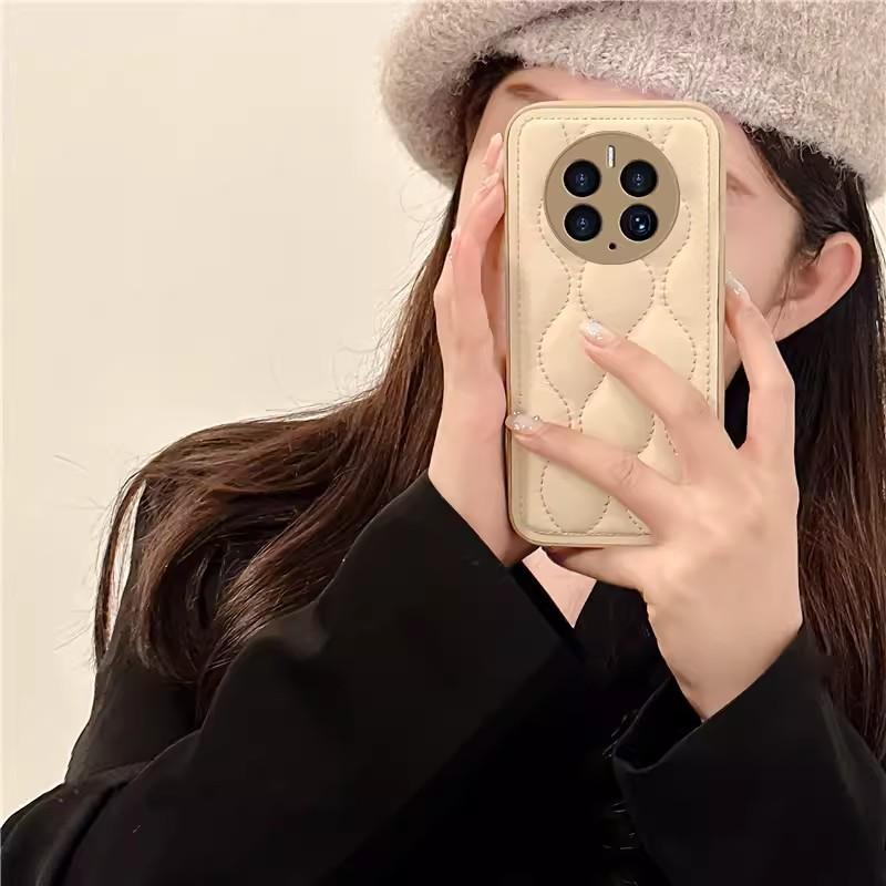 Кожаная куртка-пуховик, Полный комплект чехла для телефона Huawei Mate60pro, Противоударный защитный чехол для Nova11 P50Pro