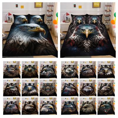 Пододеяльники с 3D-печатью Eagle, постельное белье King Size, домашнее постельное белье, улучшенный декор из микрофибры для спальни