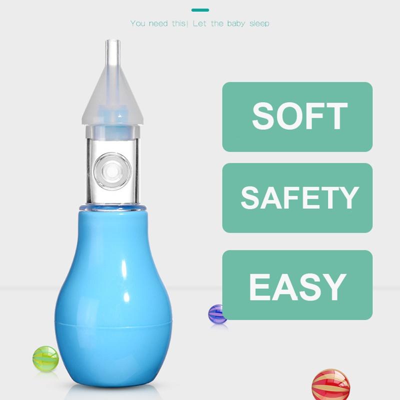 1 шт., детский силиконовый назальный аспиратор, насосный тип, очиститель носовой слизи для новорожденных, против обратного потока, детский назальный аспиратор, безопасный и нетоксичный