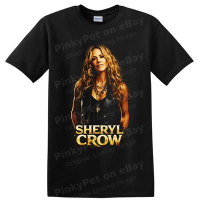 Sheryl Crow Country Singer Portrait T Shirt W/ Western Jewelry Concert Tee Gift