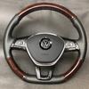 Ручная прошивка Кожаная оплетка руля цвета персикового дерева Для Volkswagen VW Golf 7 Mk7 Touran Up Новый Passat B8 Tiguan