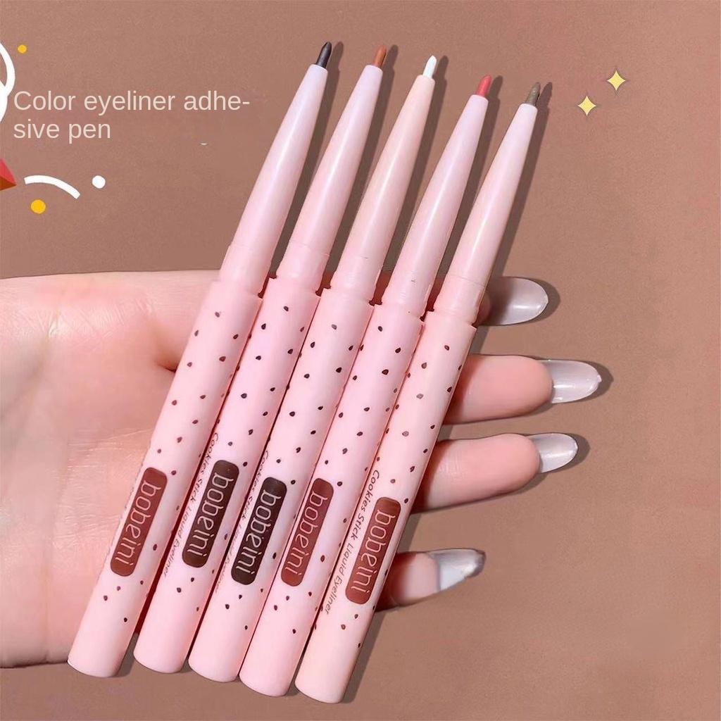Цветная клейкая подводка для глаз, долговечная, водостойкая, ее нелегко размазать, гладкий естественный макияж, трехмерная клейкая ручка для начинающих, студентов, новичков