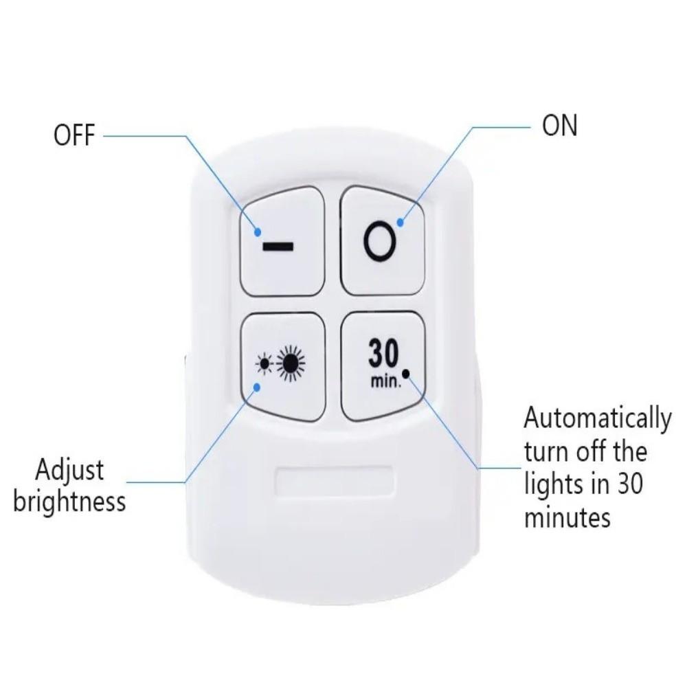 Светодиодный светильник под шкаф, работающий от батареек, с пультом дистанционного управления, сенсорным управлением, подсветка для шкафа, белый/теплый свет, беспроводной ночник