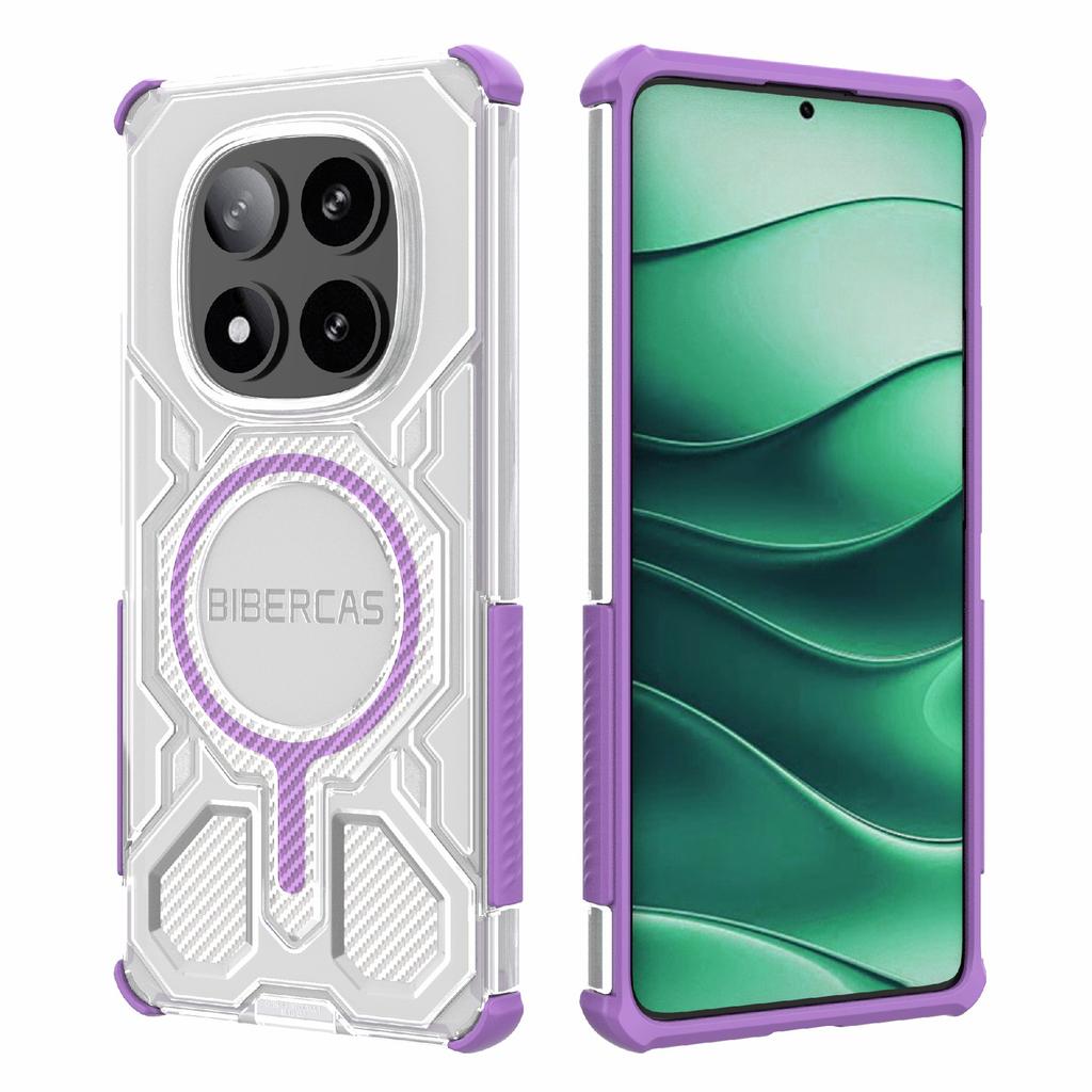BIBERCAS J-16 Transparent Series For Xiaomi Redmi Note 14 Pro 5G Case Compatible with MagSafe TPU+PC Phone Cover