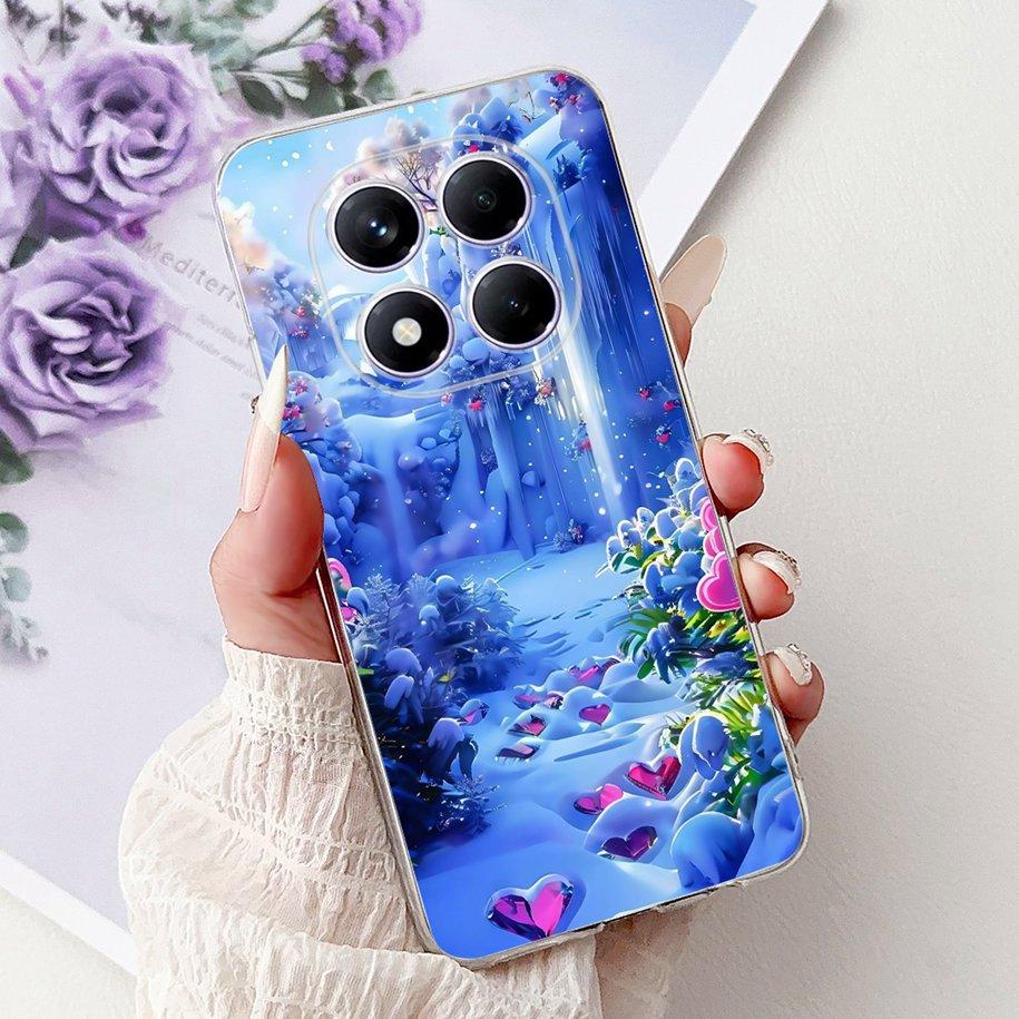 Чехол для Xiaomi Redmi Note 14 Pro Plus Новый Популярный Цветочный Мраморный Мягкий Силиконовый Чехол для Xiaomi Redmi Note 14 Pro Global Capinha