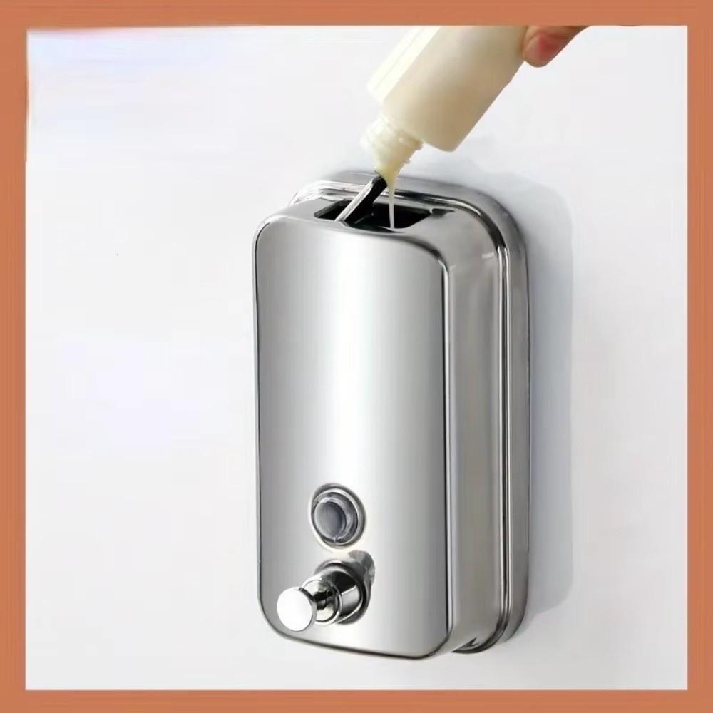 Stainless Steel Manual Soap Dispenser Refillable Hand Sanitizer Dispenser Washroom