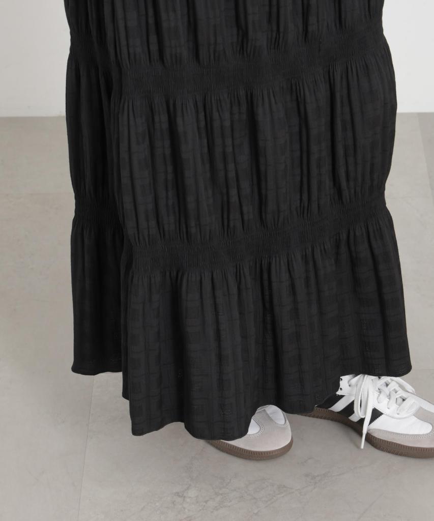 Shirred Pleated Skirt F 050 Brown [Nano Universe] (Set-up available) Women's 669-6230303
