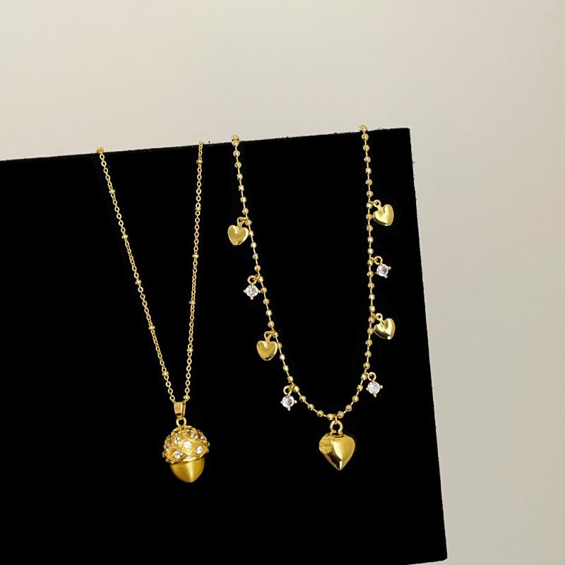 Niche Design Sense Pine Cone Love кулон ожерелье женская ретро легкая роскошная мода темперамент универсальная шейная цепочка свитер цепочка