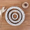 Xmas Ornament Blank Natural Hanging Christmas Decoration Rattan Ring Wicker Wreath White Garland
