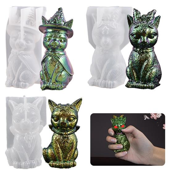 Devil Cat Mould Heat Resistance Easy Demoulding 3D Design DIY Silica Gel Demon Pirate Cat AVE