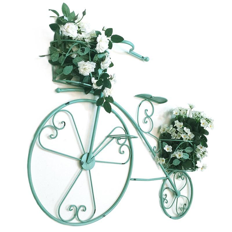 Elegant European Wrought Iron Multi-Layer Balcony & Garden Bicycle Plant Stand