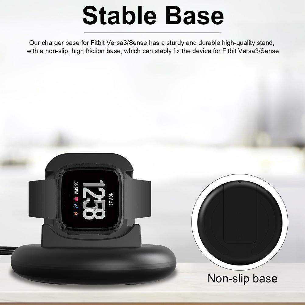 Charging Dock Compatible Or Fitbit Versa3 Sense Smart Watch Charger Base Station Portable Replacement Charging Dock