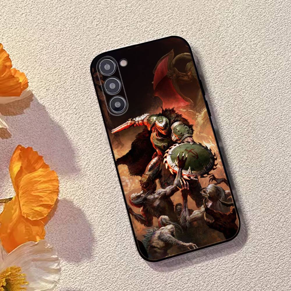 Чехол для телефона Game W-Warhammer-ES 40k Черный силикон Мягкий Для Samsung Galaxy A73,A72,A71,A70,A53,A52,A51