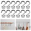 12 Pcs Shower Curtain Hooks Rust Proof Metal Shower Curtain Hooks Double Sided Smooth Shower Curtain Holders with Beads