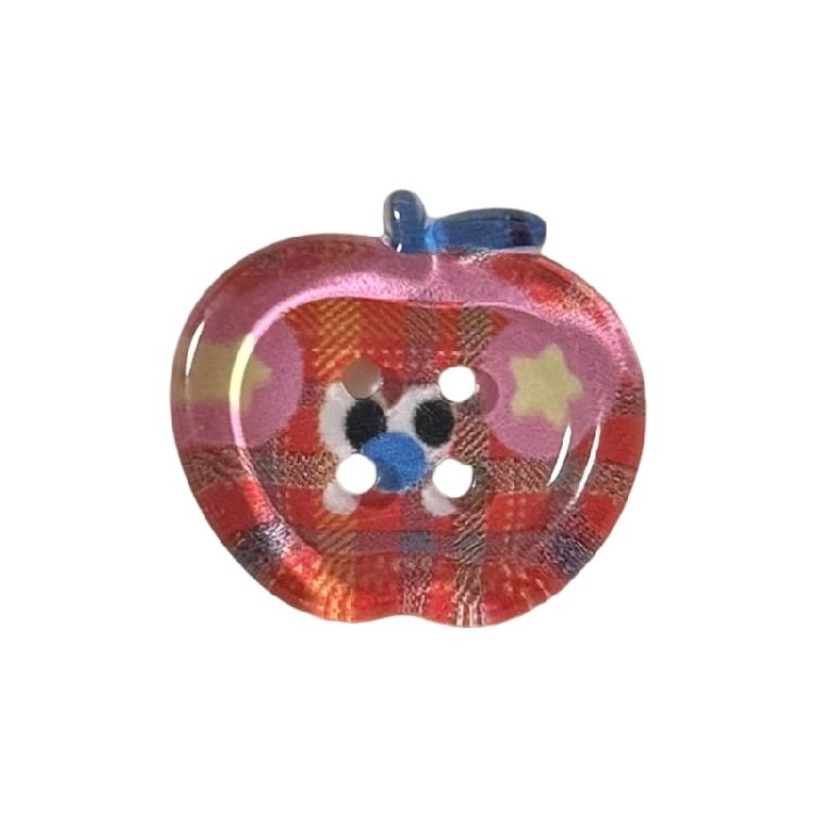 10Pcs Fruit Shape Craft Button 20MM Acrylic Button 4 Hole Sewing Button for Clothes Sewing Craft Knitting Decoration