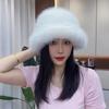 Winter New Imitation Fur Hat Fox Hair Fisherman Anti-Cold Warm Fashion Versatile Mongolia Cap Long Hair Fisherman Hat Female Hat