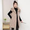 Down cotton vest women's vest autumn and winter new versatile hooded loose vest cotton vest women's coat women