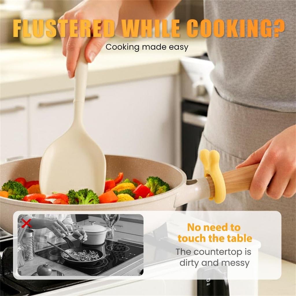 Многофункциональная силиконовая подставка для ручки кастрюли и лопатки, Нескользящий держатель для ложек, Органайзер для плиты, Кухонные гаджеты, Сбрасыватель пара, Зажим для кастрюли от ожогов