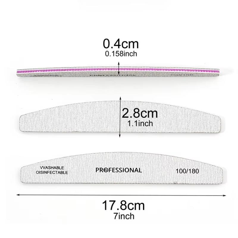 Nail File 100 To 240 Professional Tools Emery for Manicure Lime 240 Sandpaper Gel Polishing Files for Nails Buffers Set Polisher