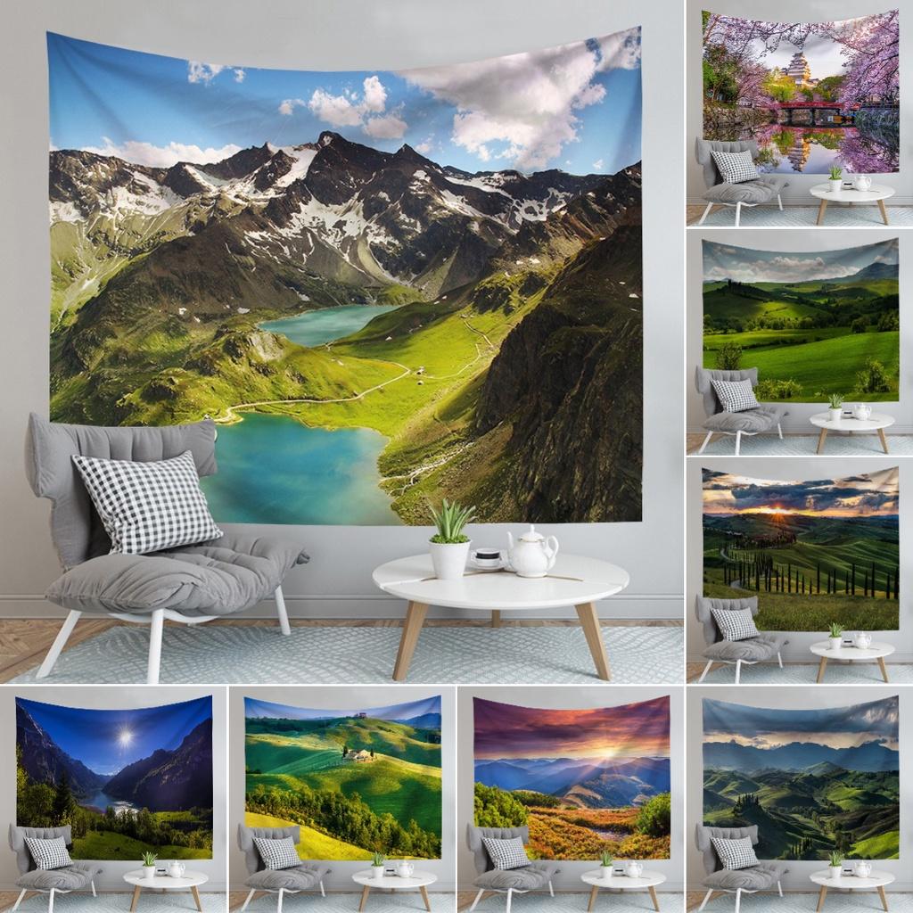 Digital Heat Transfer Tongjiamu Tapestry With Polyester Fiber Material For Home And Commercial Use