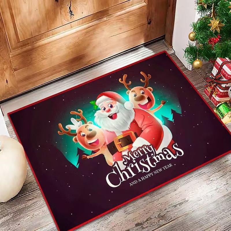 2025 Halloween Pumpkin Carpet Bedroom Bathroom Floor Mats Decorative Halloween Floor Mats Christmas Mats Christmas Decorations