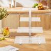 Acrylic Cake Stand Desktop Ladder 4 Tier Table Display Detachable Multi Purpose Clear Cupcake Holder