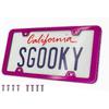 201 Stainless Steel License Plate Frames (Baby Pink)