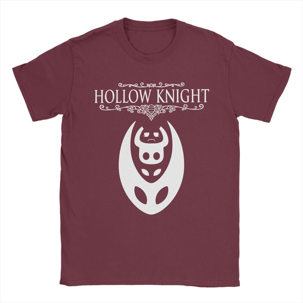 Игровые футболки Hollow Knight Silksong для мужчин, 100% хлопок, оригинальная футболка с круглым вырезом, футболки с коротким рукавом, одежда, подарок
