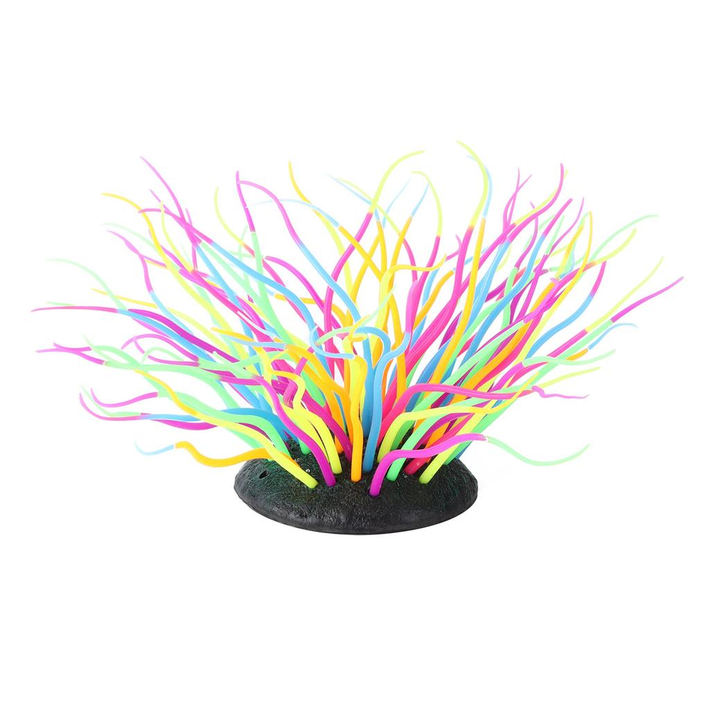 Artificial Sea Anemone Coral Soft Silicone Simulation Luminous Sea Anemone Coral for Aquarium Fish