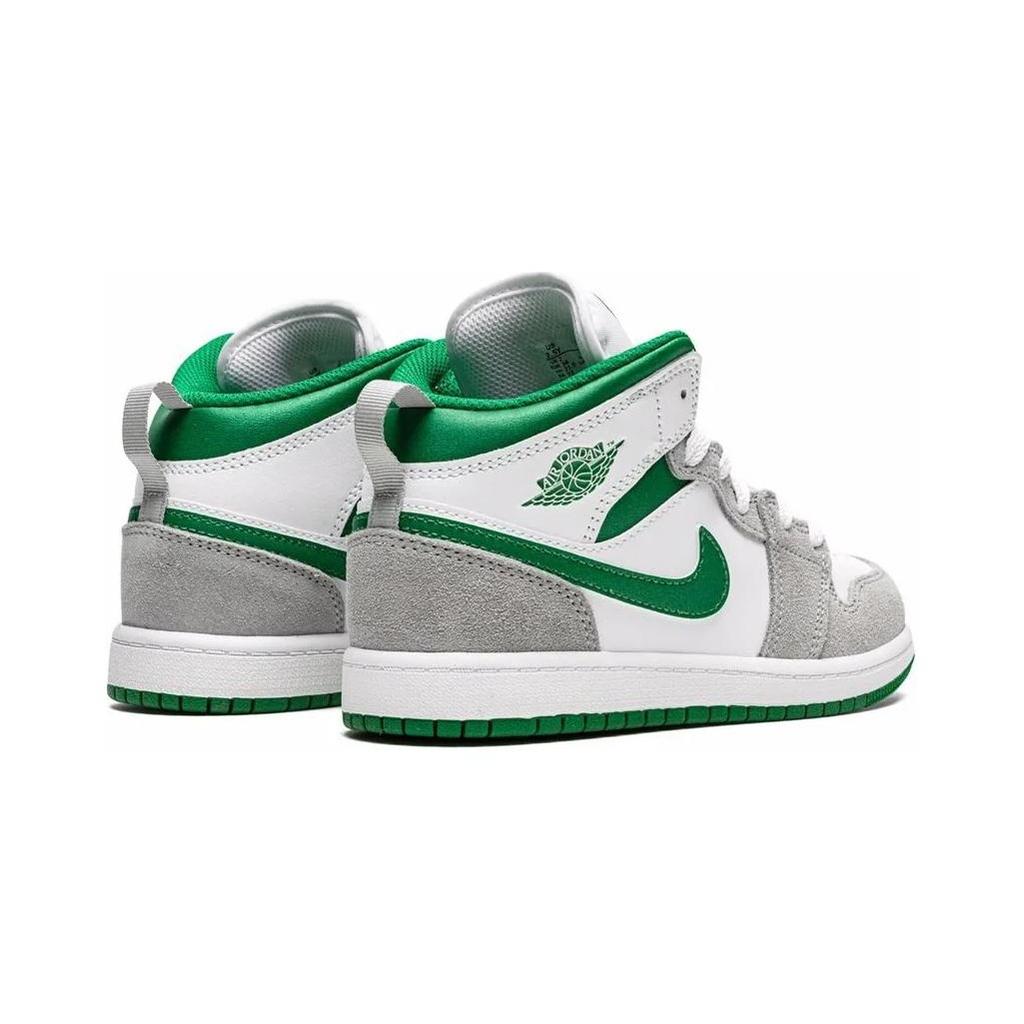 (PS) Air Jordan 1 Mid SE 'Grey Pine Green' Kids' DC7249-103