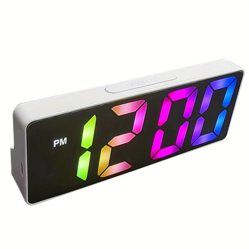 Голосовое управление Цифровой будильник Температура Дата 2 Режим отображения Повтор Ночной режим Настольные часы Порт USB Type-C 2/24-часовые светодиодные часы