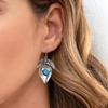 925 Silver Blue London Topaz Sterling Gemstone Earring Earrings Jewelry