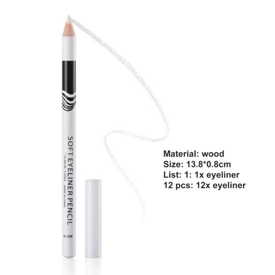 Eye Liner Fashion Non-fading Portable Safe Eyes Makeup White Eyeliner for Party