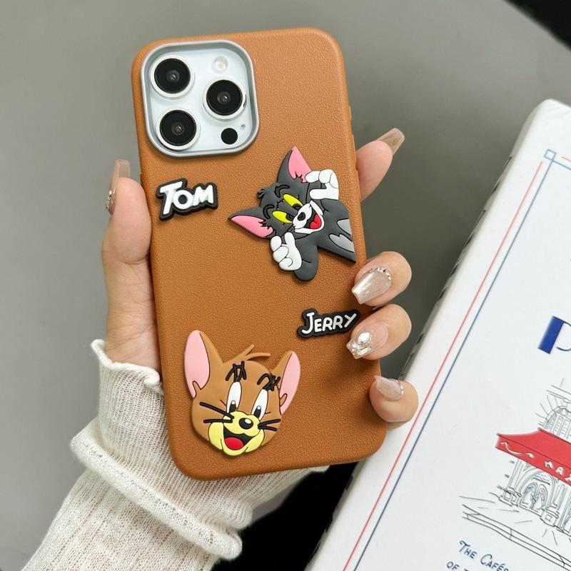 Трехмерный Кот Том подходит для чехла на телефон Huawei Mate70, продвинутое ощущение славы X9B Мультяшный узор с мышонком Джерри мягкий