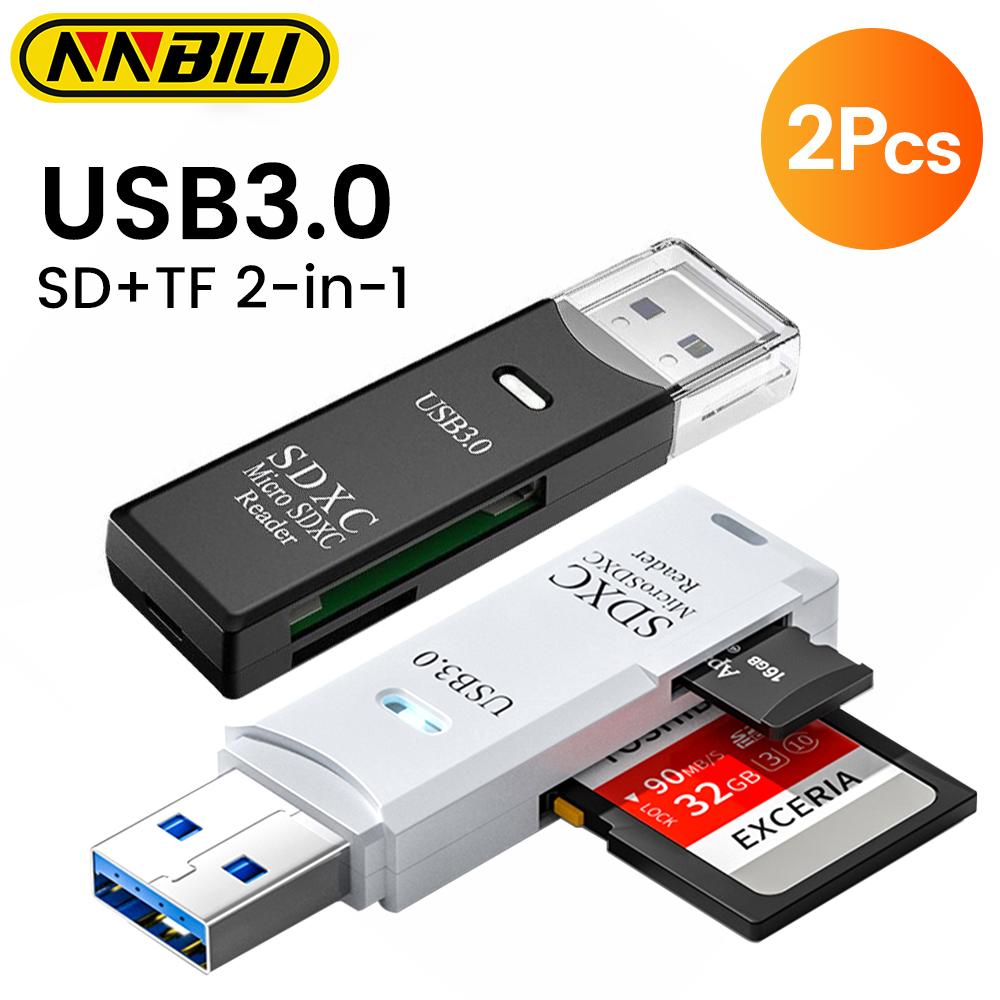 NNBILI 2 IN1Card Reader USB3.0 To Micro SD TF Memory Card Reading Adapter High Speed Card Reader For Phone PC Laptop Accessories 3