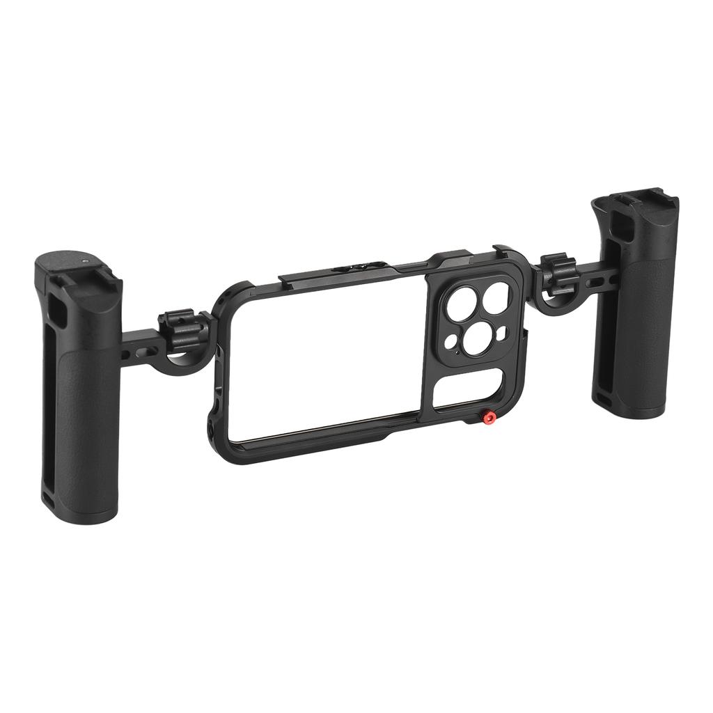 Portable Phone Cage with Dual Handles Mobile Phone Video Rig Handheld Smartphone Stabilizer Several Cold Shoe Mounts