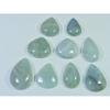 223 карата. Натуральный Аквамарин Груша Кабошон Свободный Драгоценный Камень Лот 09 шт. 22-29 ММ C-933