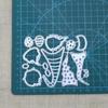3pcs Christmas Faceless Doll Metal Cutting Dies for DIY Scrapbooking Embossing Paper Cards Making