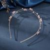 Zinc Zinc Alloy Butterfly Head Hoop Rhinestone Flower Hair Hoop All-match Double Root Hair Bands  Girls