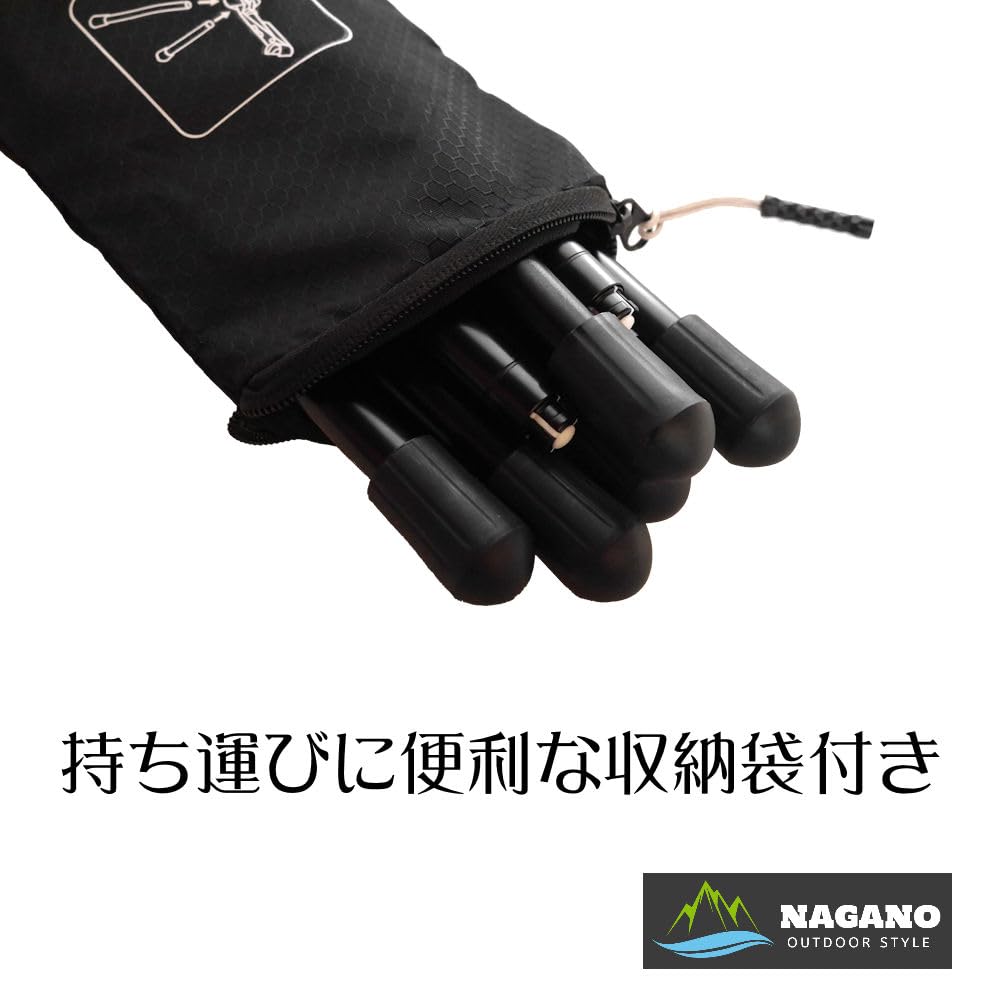 Ножки для раскладушки Nagano Outdoor Style, комплект из 12 штук, совместимы с Helinox Cot One Convertible, включают оригинальную сумку для хранения (12)