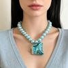 Imitation Pearl Pearl Pendant Necklace Colorful Party Jewelry New Design Mini Bag Necklace