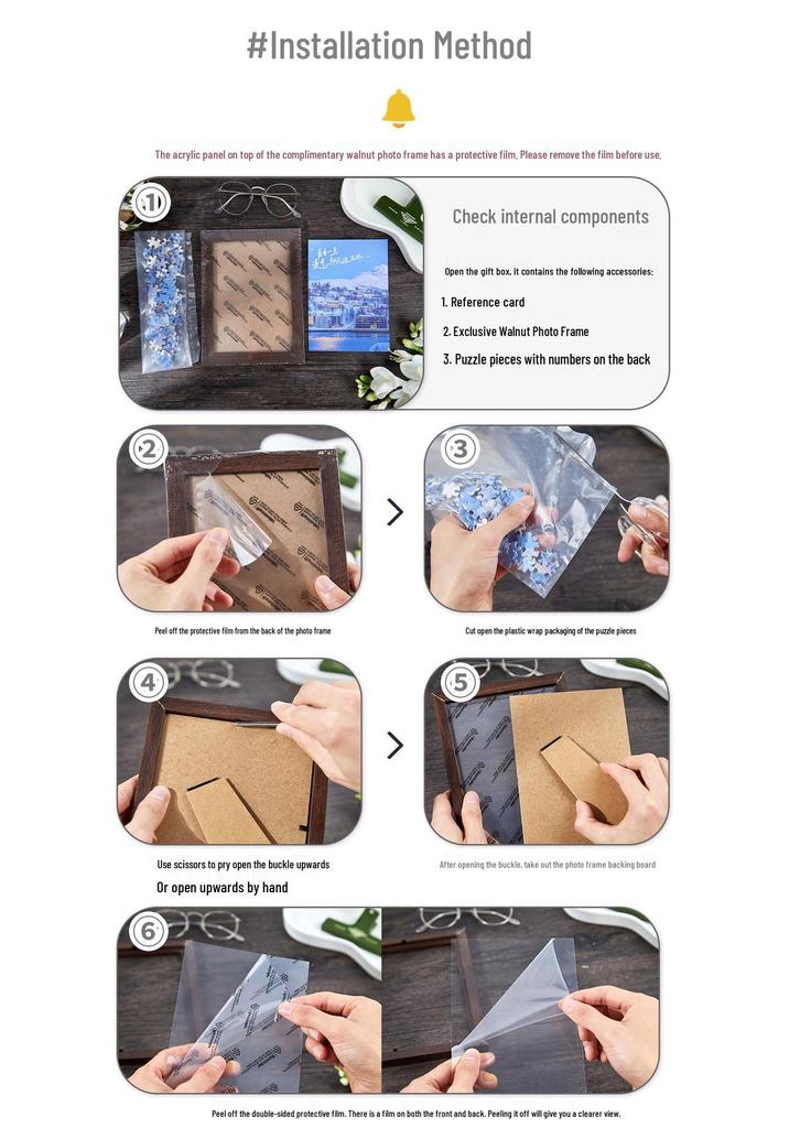 Deluxe Jigsaw Puzzle Gift Box: Morning & Evening Silver Stamping Puzzle with Frame - Perfect for Birthdays & Festivals.