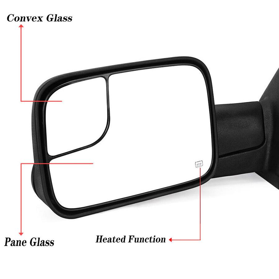 Left Side Heated Towing Mirror Glass For Dodge Ram 1500-3500 2005-2009 5161011AA