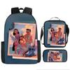 Stitch Kids Backpack Set 3-Piece Student School Bag Lunch Box Pencil Case Digital Print Gift Set for Children
